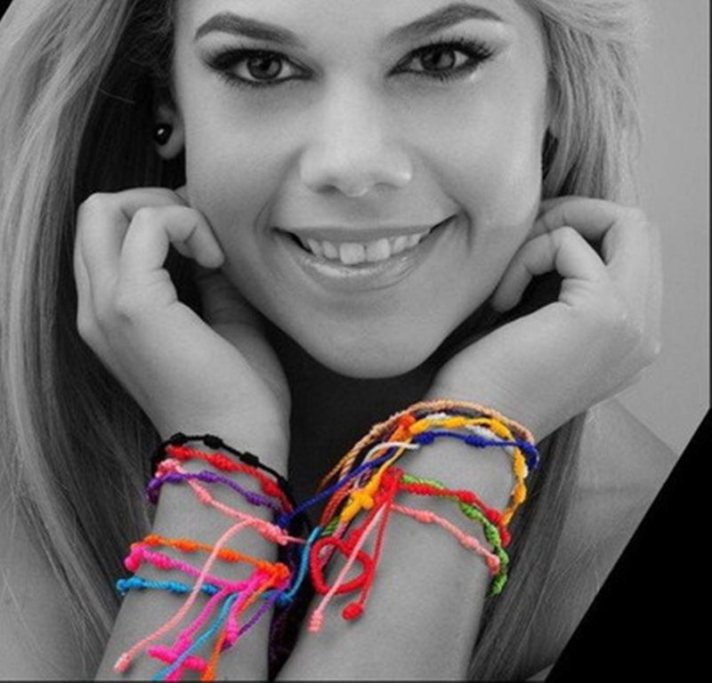 YouU UoYu Set of 10 Handmade Rosary Cross Bracelets Pulseras Decenarios Braided String Rope Christian Jewelry - Image 3